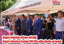 Yüzyılın felaketinin derinden etkilediği Hatay’ın İskenderun ilçesinde 2023-2024 eğitim-öğretim yılı başladı