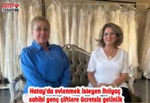 Hatay’da evlenmek isteyen ihtiyaç sahibi genç çiftlere ücretsiz gelinlik