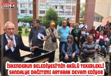İSKENDERUN BELEDİYESİ’NİN AKÜLÜ TEKERLEKLİ SANDALYE DAĞITIMI ARTARAK DEVAM EDİYOR
