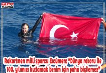Rekortmen milli sporcu Ercümen: “Dünya rekoru ile 100. yılımızı kutlamak benim için paha biçilemez”