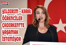 YILDIRIM – KARA: ÖĞRENCİLER ÇADIRKENTTE YAŞAMAK İSTEMİYOR