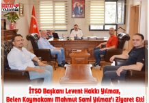 İTSO Başkanı Levent Hakkı Yılmaz, Belen Kaymakamı Mahmut Sami Yılmaz’ı Ziyaret Etti