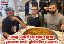 Hatay Günleri’nde künefe yeme yarışması renkli görüntüler oluşturdu