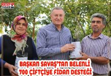 BAŞKAN SAVAŞ’TAN BELENLİ 700 ÇİFTÇİYE FİDAN DESTEĞİ