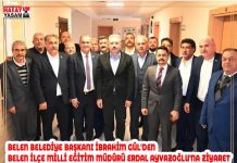BELEN BELEDİYE BAŞKANI İBRAHİM GÜL’DEN BELEN İLÇE MİLLİ EĞİTİM MÜDÜRÜ ERDAL AYVAZOĞLU’NA ZİYARET