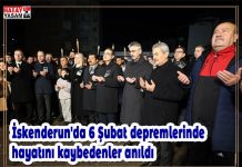 İskenderun’da 6 Şubat depremlerinde hayatını kaybedenler anıldı