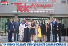 TEK KAMPÜS OKULLARI ŞAMPİYONLARINI GURURLA UĞURLADI