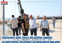 İSKENDERUN SAHİL İSKELE BÖLGESİNDE YAŞANAI SU SIZINTISININ ÖNLENMESİ ÇALIŞMALARINA BAŞLANDI
