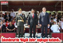 İskenderun’da ‘Büyük Zafer’ coşkuyla kutlandı…