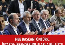 HBB BAŞKANI ÖNTÜRK, İFTARDA İSKENDERUNLULARLA BULUŞTU