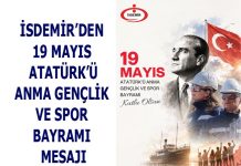 İSDEMİR’DEN 19 MAYIS ATATÜRK’Ü ANMA GENÇLİK SPOR BAYRAMI MESAJI