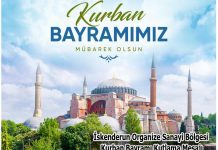 İskenderun Organize Sanayi Bölgesi Kurban Bayramı Kutlama Mesajı