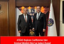 ATSİAD Başkanı Ceritbinmez’den Emniyet Müdürü Ekici’ye İadeyi Ziyaret