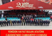 YENİDEN HAYAT BULAN ATATÜRK CADDESİ’NDE CUMHURİYET COŞKUSU