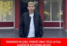İSKENDERUN’UN GENÇ YETENEĞİ ORBAY YÜCEL SAYGILI, ELAZIĞSPOR ALTYAPISINA SEÇİLDİ!